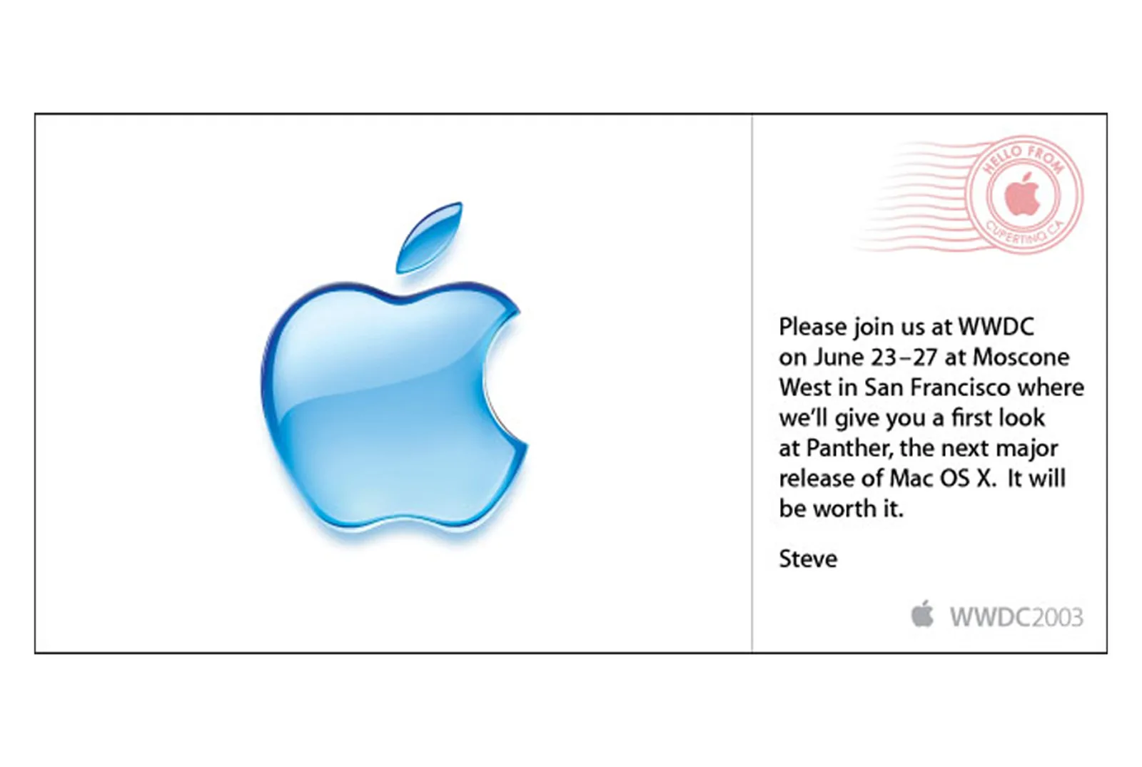 WWDC invitation: WWDC03