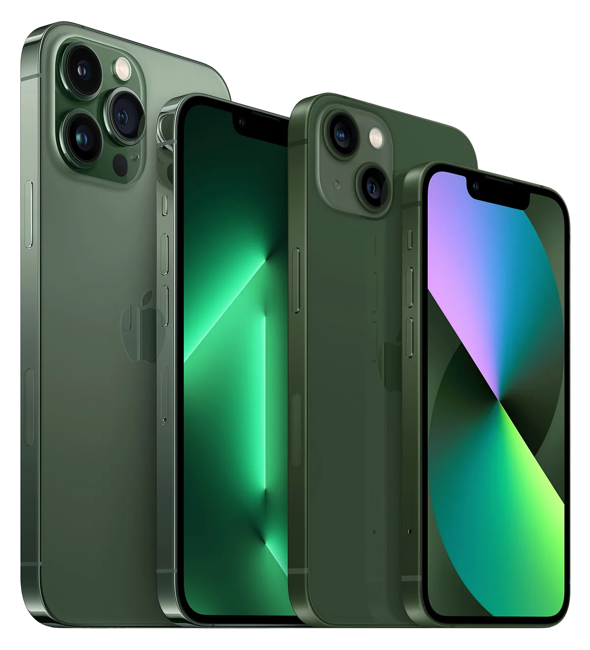 iPhone 13 Pro and iPhone 13 Pro Max in Alpine Green